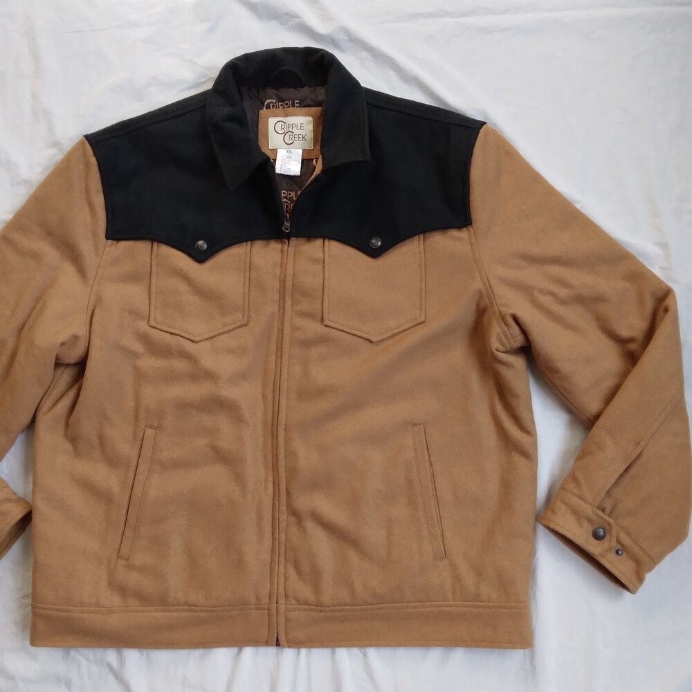 Vintage Cripple Creek Jacket Wool Blend Western Southwestern Rodeo USA Mens XXL - Picture 3 of 13